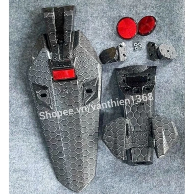 Bộ Đuôi Dè Nhựa Đen Carbon Kiểu Malay cho Xe WINNER X V2-V3-V4 - Giá ưu đãi 94.000