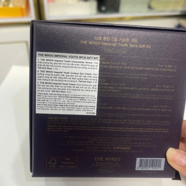 Bộ dưỡng da Whoo Hwanyu Hoàn Lưu Cao mini 3 món - Trẻ hoá, nâng cơ, căng bóng, chống lão hóa - 1.1tr