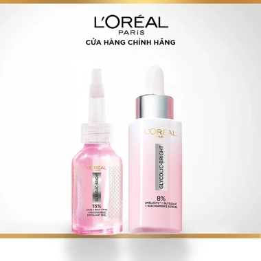 Bộ Dưỡng Peel 25ml + Serum Glycolic Melasyl 8% Niacinamide - L'Oreal Paris - 779k 2 Bộ Dưỡng Peel 25ml + Serum Glycolic Melasyl 8% Niacinamide - L'Oreal Paris - 779k 2