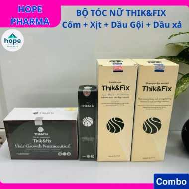 Bộ dưỡng tóc Nữ Thik&Fix - Giảm giá 699k, tóc chắc khỏe, giảm xơ rối, ngăn gãy rụng
