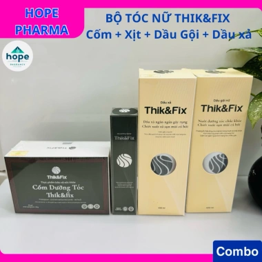 Bộ dưỡng tóc Nữ Thik&Fix - Giảm giá 699k, tóc chắc khỏe, giảm xơ rối, ngăn gãy rụng
