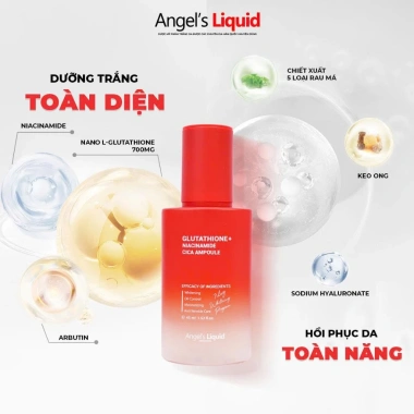 Bộ Dưỡng Trắng Da Glutathione Niacinamide Cica Angel's Liquid Kiểm Soát Dầu Giá 510.000₫