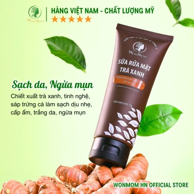 Bộ dưỡng trắng da mặt Wonmom: sữa rửa mặt + serum Vitamin C + kem nghệ, giảm 50K, giá 671.600₫ 7