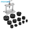 Bộ ép đáy đồng hồ MONQIQI thép đúc tiêu chuẩn, ép ốp lưng, kính, vít ren, 12 khuôn - Giá chỉ 135k