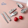 Bộ Ery Gấp Thép Không Gỉ 304 - Đũa, Nĩa, Thìa Di Động Tái Sử Dụng, Gập Gọn Dã Ngoại, An Toàn Rửa Chén - Giá 158.840₫ 3