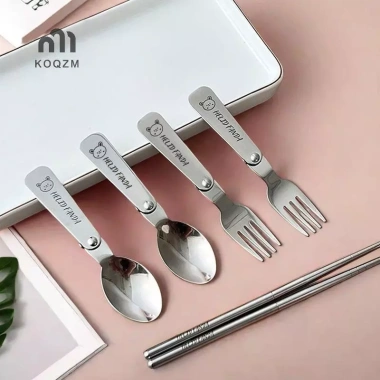 Bộ Ery gấp thép không gỉ 304 - Thìa nĩa, đũa di động, tái sử dụng, thích hợp dã ngoại, an toàn máy rửa chén - 148.720 VND