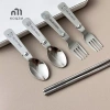 Bộ Ery gấp thép không gỉ 304 - Thìa nĩa, đũa di động, tái sử dụng, thích hợp dã ngoại, an toàn máy rửa chén - 148.720 VND 6