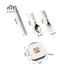 Bộ Ery gấp thép không gỉ 304 - Thìa nĩa, đũa di động, tái sử dụng, thích hợp dã ngoại, an toàn máy rửa chén - 148.720 VND 7