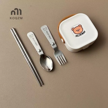 Bộ Ery gấp thép không gỉ 304 - Thìa nĩa, đũa di động, tái sử dụng, thích hợp dã ngoại, an toàn máy rửa chén - 148.720 VND