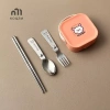 Bộ Ery gấp thép không gỉ 304 - Thìa nĩa, đũa di động, tái sử dụng, thích hợp dã ngoại, an toàn máy rửa chén - 148.720 VND 10