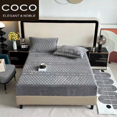 Bộ ga giường lông tuyết nỉ nhung coco màu trơn, ga chun bọc nệm mềm mịn - Giá chỉ 98.000đ 5