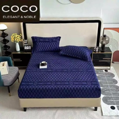 Bộ ga giường lông tuyết nỉ nhung coco màu trơn, ga chun bọc nệm mềm mịn - Giá chỉ 98.000đ 8