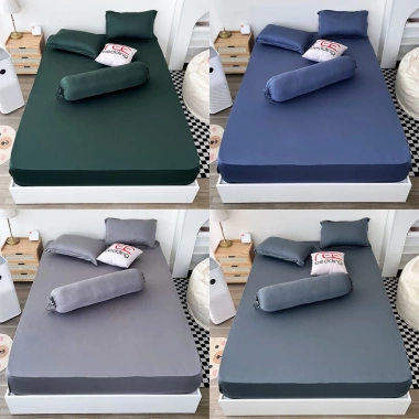 Bộ ga giường thun lạnh 4 món TL253 vỏ ôm Hàn Quốc, đủ size 1m2-1m8, giá ưu đãi 173k