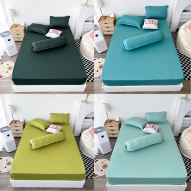 Bộ ga giường thun lạnh 4 món TL253 vỏ ôm Hàn Quốc, đủ size 1m2-1m8, giá ưu đãi 173k