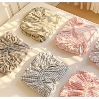 Bộ Ga Gối 3 Món Cotton Đũi Basic - Đũi Mềm Mại, Thoáng Mát, Giá 66.101₫