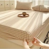 Bộ ga gối 3 món Cotton Đũi Kẻ 1m2-1m8 x2m Hàn Quốc, thoáng mát, giảm giá 39.000₫ 2