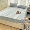 Bộ ga gối 3 món Cotton Đũi Kẻ 1m2-1m8 x2m Hàn Quốc, thoáng mát, giảm giá 39.000₫ 3