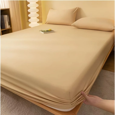 Bộ ga gối 3 món Cotton Đũi Kẻ 1m2-1m8 x2m Hàn Quốc, thoáng mát, giảm giá 39.000₫