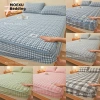 Bộ Ga Gối Trần Bông 3 Món Cotton Kẻ Hàn Quốc Basic - Đũi Dệt Bông Xơ Đậu Nhẹ Mềm, Đủ Kích Thước, Giá 139.120₫