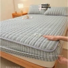 Bộ Ga Gối Trần Bông 3 Món Cotton Kẻ Hàn Quốc Basic - Đũi Dệt Bông Xơ Đậu Nhẹ Mềm, Đủ Kích Thước, Giá 139.120₫ 2