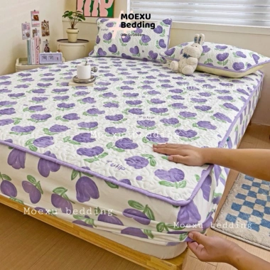 Bộ Ga Gối Trần Bông 3 Món Cotton Kẻ Hàn Quốc Basic - Đũi Dệt Bông Xơ Đậu Nhẹ Mềm, Đủ Kích Thước, Giá 139.120₫ 4
