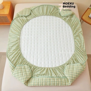 Bộ Ga Gối Trần Bông 3 Món Cotton Kẻ Hàn Quốc Basic - Đũi Dệt Bông Xơ Đậu Nhẹ Mềm, Đủ Kích Thước, Giá 139.120₫ 9