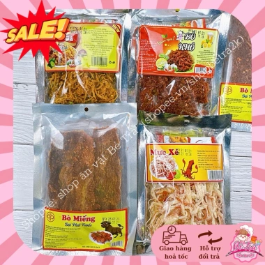 Bò, Gà, Heo, Mực Xé Sợi 90gr - Gói Lớn Giá Ưu Đãi 25.500 VND Giảm 22% 2