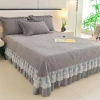 Bộ Ga Nỉ Nhung Gối Trần Phủ Bánh Bèo Cao Cấp 3 Món (1m6-1m8-2m) Xinh Xắn Ấm Áp Giá 167.400 3