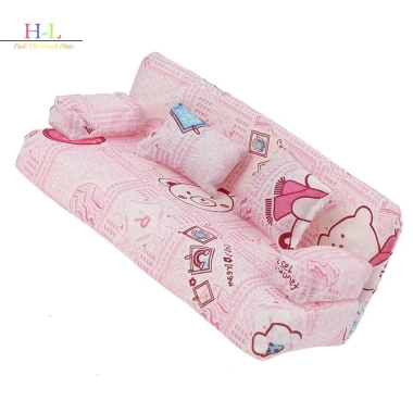 Bộ ghế sofa vải hoa nhỏ nội thất LMWU kèm 2 phụ kiện búp bê -Giá ưu đãi 68.860₫