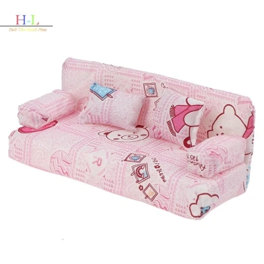 Bộ ghế sofa vải hoa nhỏ nội thất LMWU kèm 2 phụ kiện búp bê -Giá ưu đãi 68.860₫