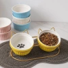 Bộ Giá Thú Cưng Bát Đôi Kim Loại + Gốm - Đỡ Bảo Vệ Cổ Mèo, Ăn Thức & Nước, Giảm 23% chỉ 421.707₫