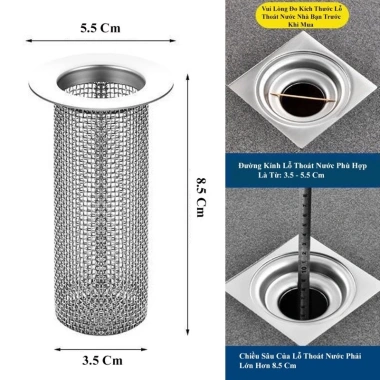 Bộ Giỏ Lọc Rác Nhà Tắm, Bồn Rửa Chén Bát INOX 304 Cao Cấp Đế Lưới Sâu Lòng - Giá 25.000đ 3 Bộ Giỏ Lọc Rác Nhà Tắm, Bồn Rửa Chén Bát INOX 304 Cao Cấp Đế Lưới Sâu Lòng - Giá 25.000đ 3