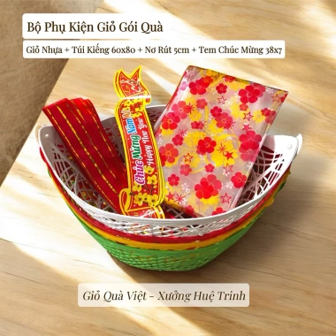 Bộ Giỏ Nhựa Gói Quà Tết Size 40x28x17cm - Giá chỉ 11.000đ, Tiết Kiệm Ngay 4