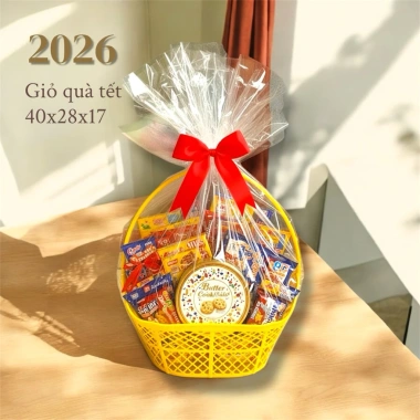 Bộ Giỏ Nhựa Gói Quà Tết Size 40x28x17cm - Giá chỉ 11.000đ, Tiết Kiệm Ngay 6