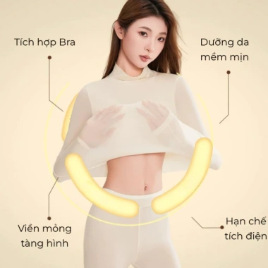 Bộ Giữ Nhiệt Cổ Cao SYLINEY Mút Nâng Ngực - Giữ Ấm Dưỡng Ẩm, Chống Tĩnh Điện, Giá Ưu Đãi 287k 3