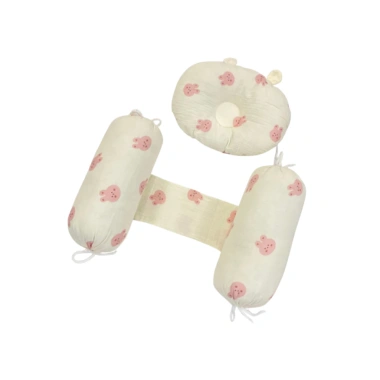 Bộ gối chặn & gối lõm cho bé sơ sinh, vải muslin mềm mại, ngủ ngon, chỉ 100.000₫