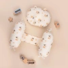 Bộ gối chặn & gối lõm cho bé sơ sinh, vải muslin mềm mại, ngủ ngon, chỉ 100.000₫ 6