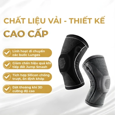 Bó Gối Đầu Gối ECOFIT - Đệm Silicon 2 Lò Xo Trợ Lực, Tập Thể Thao Giảm Chấn Thương 2