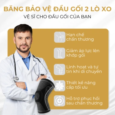 Bó Gối Đầu Gối ECOFIT - Đệm Silicon 2 Lò Xo Trợ Lực, Tập Thể Thao Giảm Chấn Thương 4