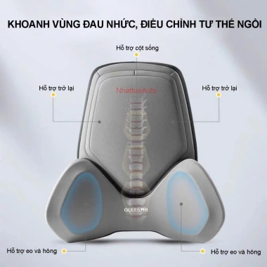 Bộ gối đầu tựa lưng QUEES 3 chi tiết, thiết kế hoàn hảo, giá ưu đãi 280.000 VND 4