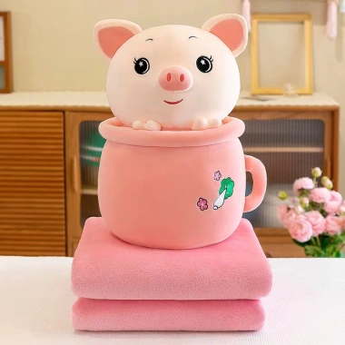Bộ gối kèm chăn cốc đầu thú fhome - Giá ưu đãi 159.000₫, mềm mại, dễ thương