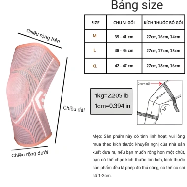 Bó Gối Thể Thao 7.728 - Đai Bảo Vệ Đầu Gối Co Giãn, Thoáng Khí, Giảm Chấn Thương 6