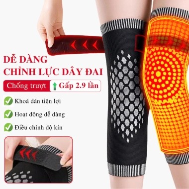 Bó Gối Thể Thao Andego Giữ Ấm Ngải Cứu Chấn Thương - Băng Gối Đầu Gối Hình Tổ Ong 2