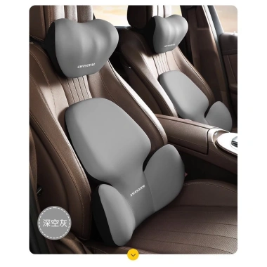 Bộ gối tựa đầu & đệm lưng ô tô Memory Foam - Hỗ trợ cột sống, giảm đau cổ, giá chỉ 189.000₫