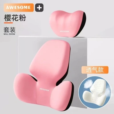 Bộ gối tựa đầu & đệm lưng ô tô Memory Foam - Hỗ trợ cột sống, giảm đau cổ, giá chỉ 189.000₫