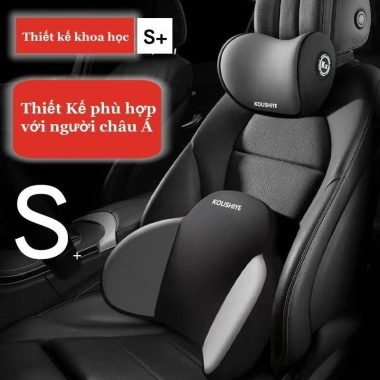 Bộ gối tựa đầu lưng cao su non Awesome - Giảm đau lưng khi lái xe, giá 265.000đ