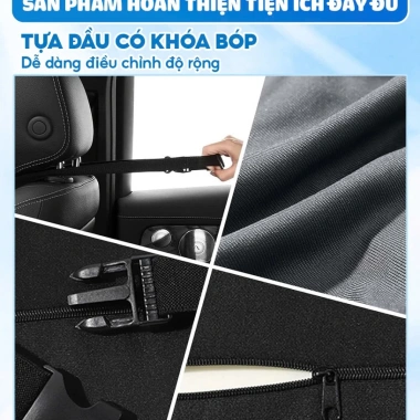 Bộ gối tựa đầu & lưng ô tô CECILA công thái học giảm đau cổ vai gáy, hỗ trợ thắt lưng - Giá ưu đãi 85.000 VND 9 Bộ gối tựa đầu & lưng ô tô CECILA công thái học giảm đau cổ vai gáy, hỗ trợ thắt lưng - Giá ưu đãi 85.000 VND 9