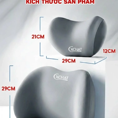 Bộ gối tựa đầu & lưng ô tô XCHAT công thái học giảm đau cổ vai, thắt lưng - 99.000đ