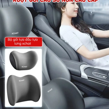 Bộ gối tựa đầu & lưng ô tô XCHAT công thái học giảm đau cổ vai, thắt lưng - 99.000đ