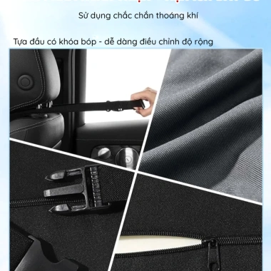 Bộ gối tựa đầu & lưng ô tô XCHAT công thái học giảm đau cổ vai, thắt lưng - 99.000đ 8 Bộ gối tựa đầu & lưng ô tô XCHAT công thái học giảm đau cổ vai, thắt lưng - 99.000đ 8